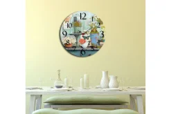 Veggklokke-Decorative MDF Clock 40x Flerfärgad