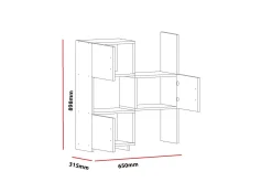 Bokhylle-Decorotika Oppbevaringshylle Hvit