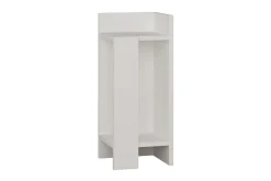 Avlastningsbord-Decorta Nattbord 27 cm med Oppbevaring Hyller + Luker Hvit