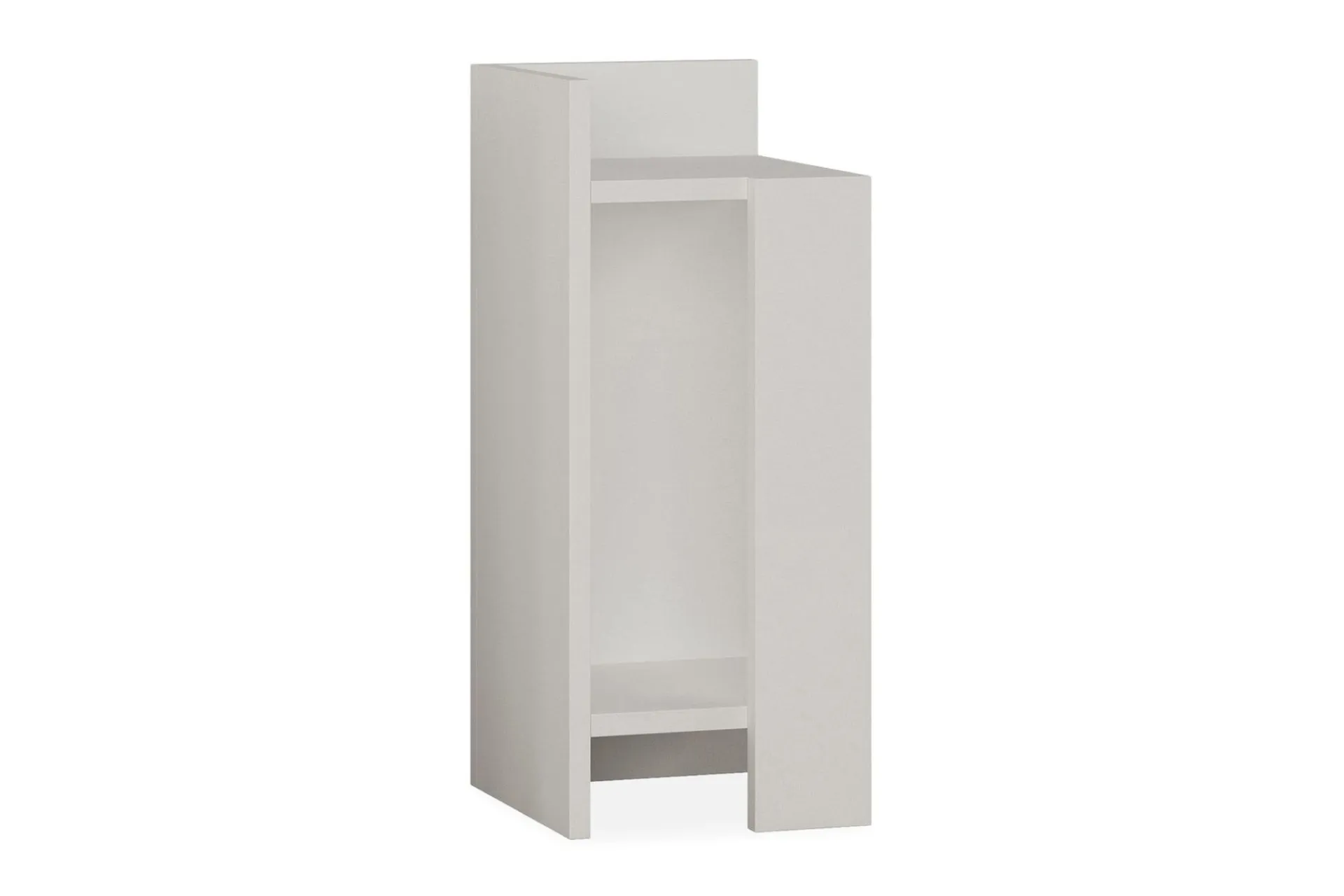 Avlastningsbord-Decorta Nattbord 27 cm med Oppbevaring Hyller + Luker Hvit