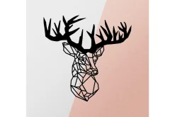 Skilt-Deer Veggdekor Svart