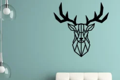 Skilt-Deer2 Veggdekor Svart