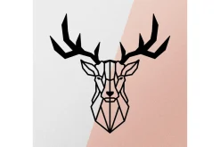 Skilt-Deer2 Veggdekor Svart