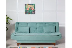 Velour Sofa & Fløyel Sofa-Defiglio 3-seter Sovesofa Lysegrønn