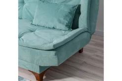 Velour Sofa & Fløyel Sofa-Defiglio 3-seter Sovesofa Lysegrønn