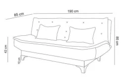 Velour Sofa & Fløyel Sofa-Defiglio 3-seter Sovesofa Lysegrønn