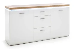 Sideboard & Skjenker-Degaust Skjenk 156 cm Hvit,Eik