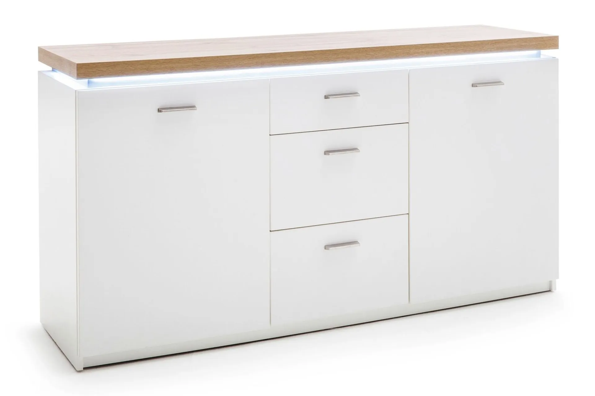 Sideboard & Skjenker-Degaust Skjenk 156 cm Hvit,Eik