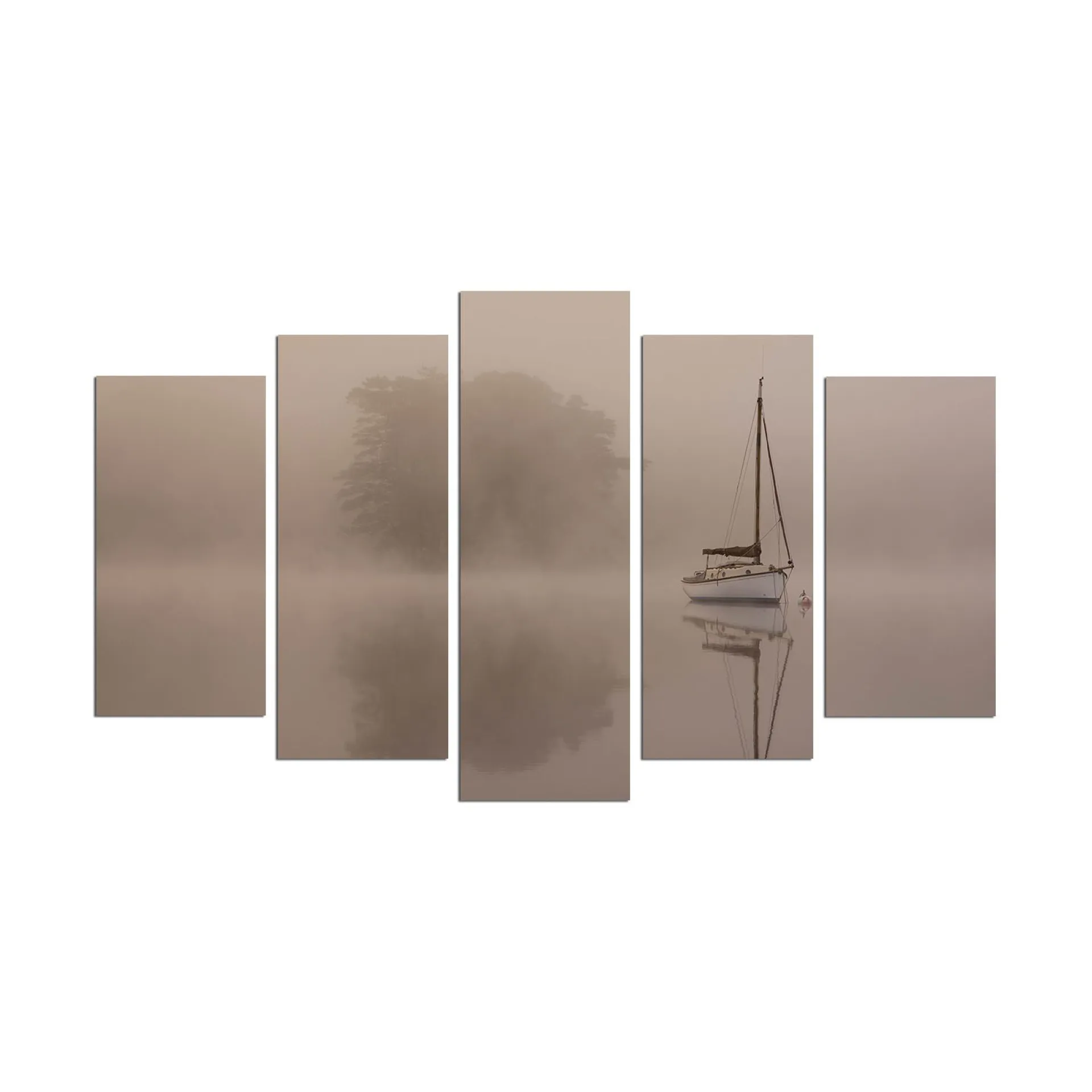 Lerretsbilder|Lerretsbilder-Dekorativ MDF-maling 5-Deler 20x60 cm Flerfärgad