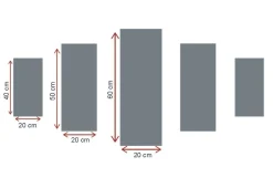 Lerretsbilder|Lerretsbilder-Dekorativ MDF-maling 5-Deler 20x60 cm Flerfärgad