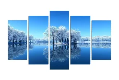 Lerretsbilder|Lerretsbilder-Dekorativ MDF-maling 5-Deler 20x60 cm Flerfärgad