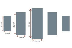 Lerretsbilder|Lerretsbilder-Dekorativ MDF-maling 5-Deler 20x60 cm Flerfärgad