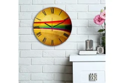 Veggklokke-Dekorativ MDF Veggklokke 30 cm Flerfärgad