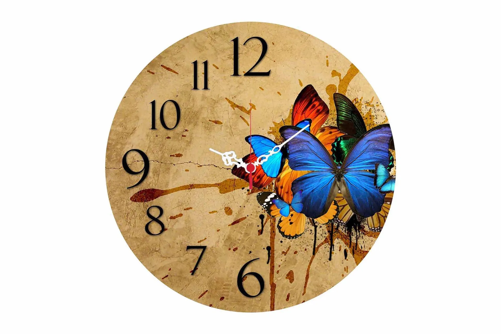 Dekorativ MDF Veggklokke 40 cm