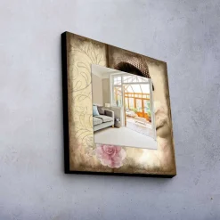 Veggspeil|Gangspeil-Dekorspeil 50x50 cm Flerfärgad