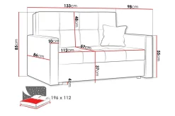 Denegal 2-seters Sovesofa