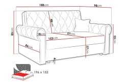 Sovesofaer-Denegal 2-seters Sovesofa Beige