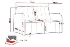 Sovesofaer-Denegal 2-sits Bäddsoffa Dark brown Mörkbrun