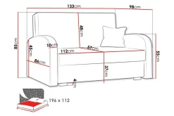 Denegal 2-sits Bäddsoffa