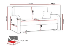 Velour Sofa & Fløyel Sofa|Sovesofaer-Denegal 2-sits Bäddsoffa Pink Lyserød