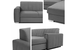 Sovesofaer-Denegal 3-sits Hörnbäddsoffa Black Svart