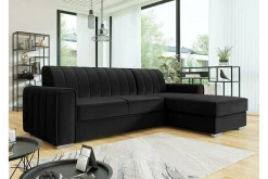 Sovesofaer-Denegal 3-sits Hörnbäddsoffa Black Svart