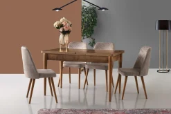Spisestoler & Kjøkkenstoler-Denounce Spisestol Beige,Valnöt