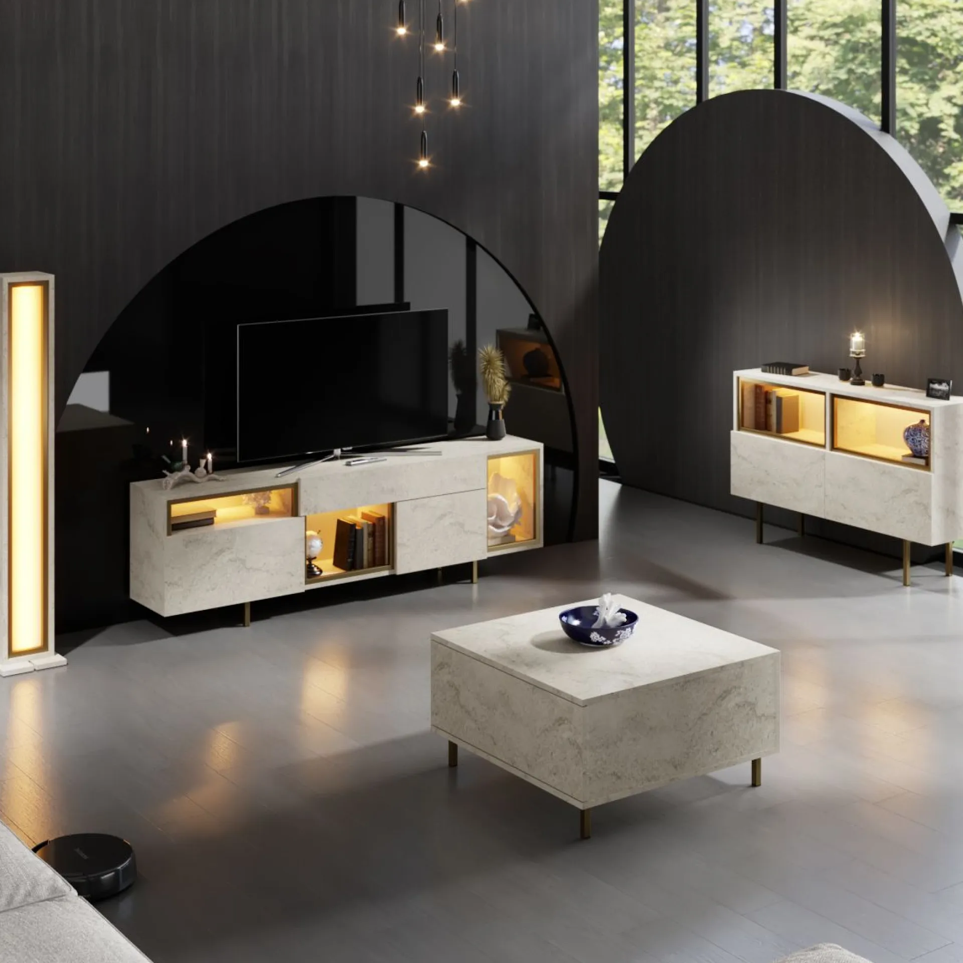 Denvar TV-benk 180x55x32 cm