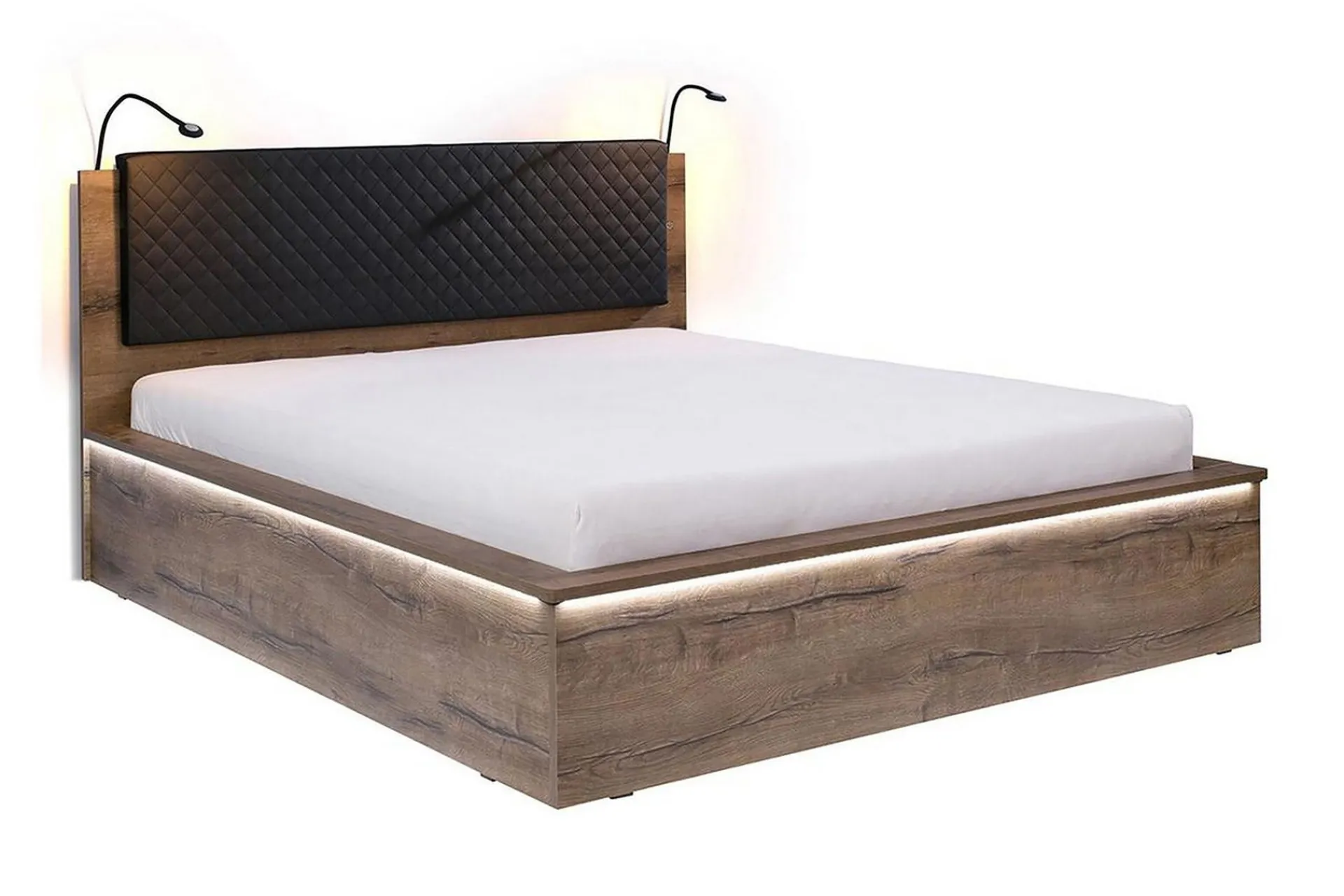 Denver Seng 182x214 cm LED-belysning