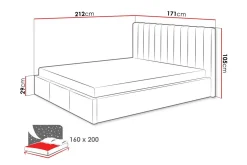 Derry Sengeramme med Oppbevaring 160x200 cm