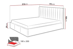 Sengeramme & Sengestamme-Derry Sengeramme med oppbevaring 180x200 cm Cream