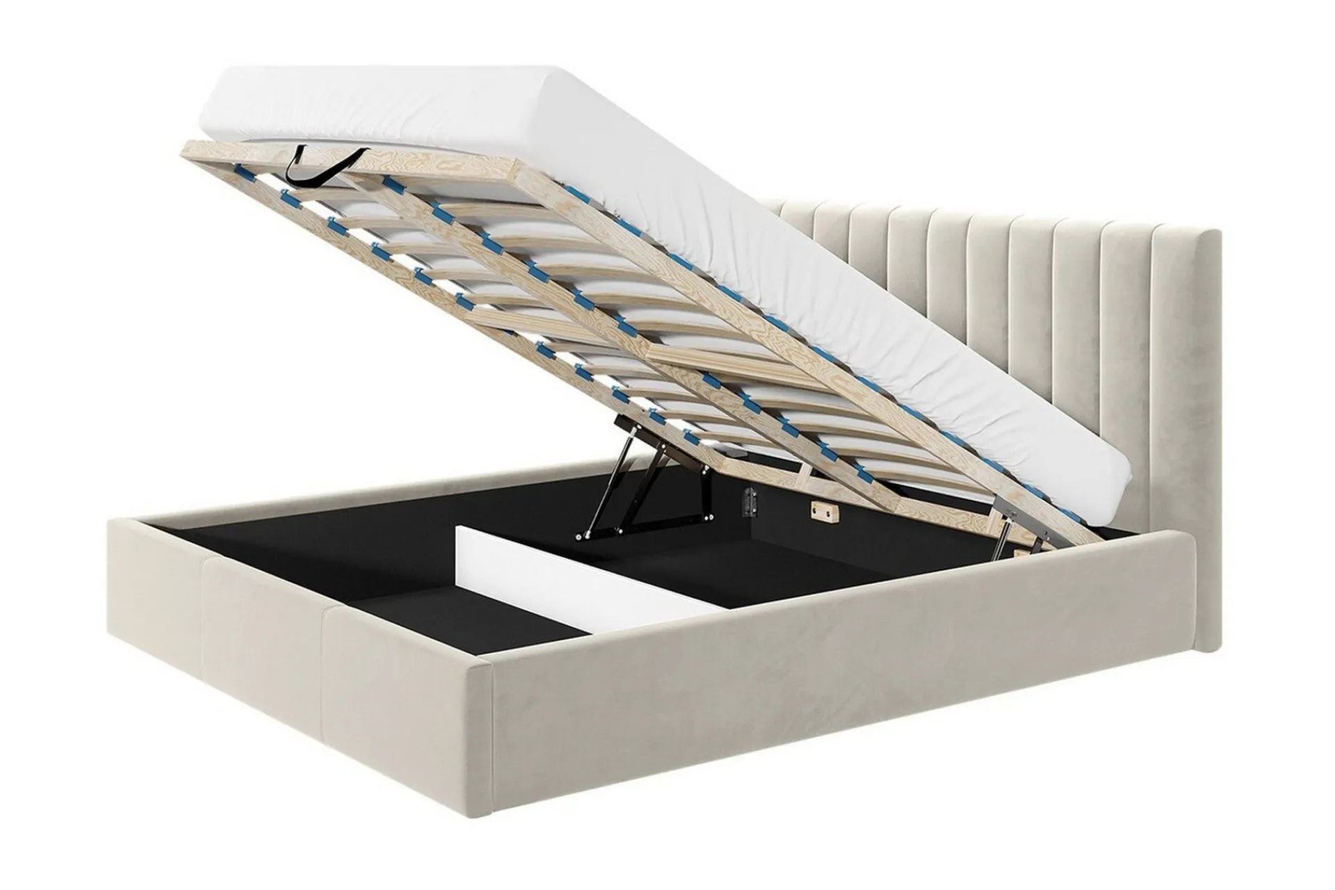 Sengeramme & Sengestamme-Derry Sengeramme med oppbevaring 180x200 cm Cream