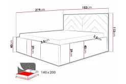 Sengeramme & Sengestamme-Derry Sengeramme 140x200 cm Beige
