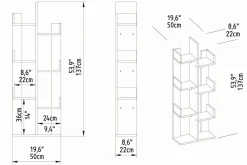 Bokhylle-Desgrar Bokhylle 50x173 cm Brun