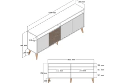 Gangbord|Avlastningsbord-Desgrar Konsollbord 160x78 cm Brun