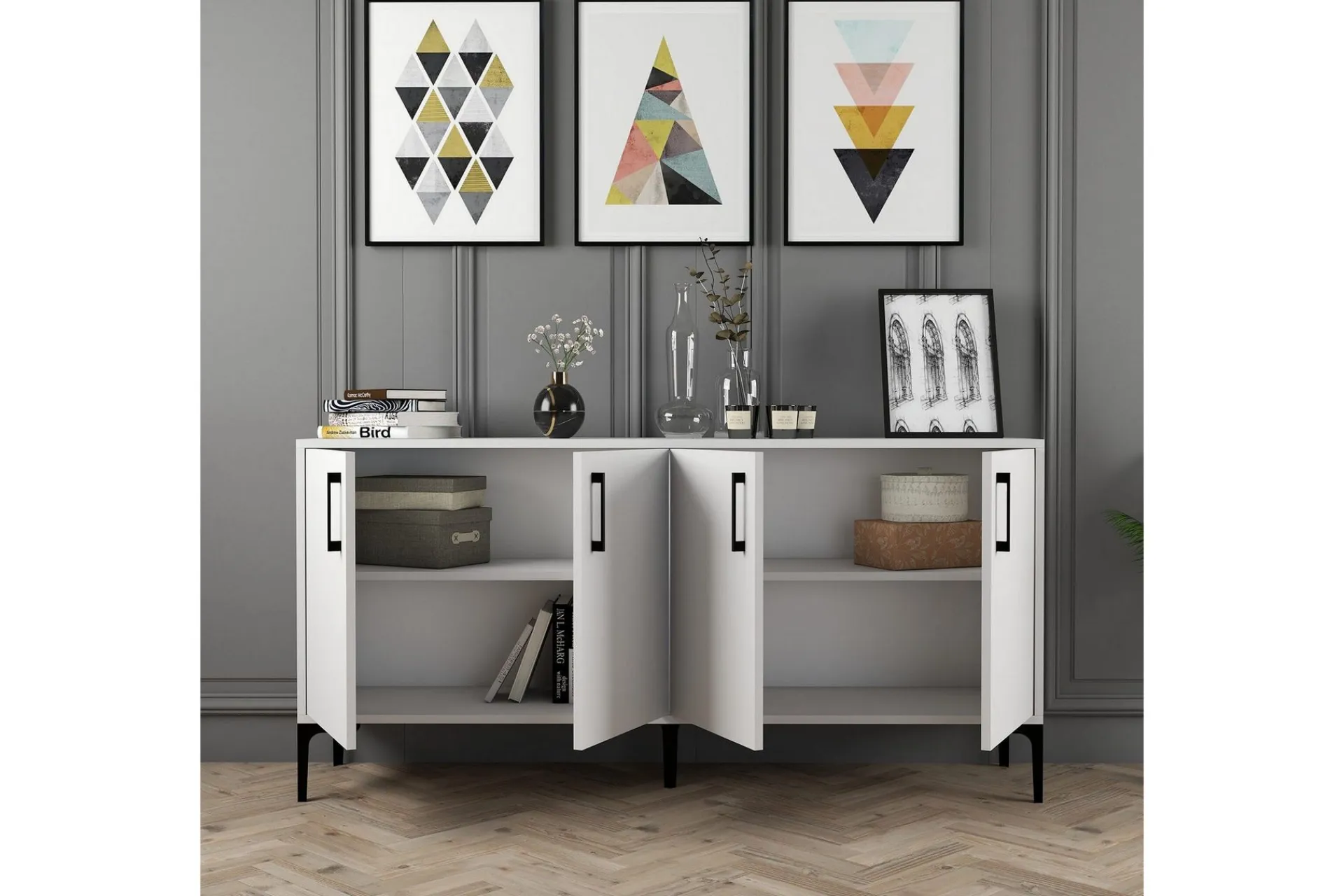 Gangbord|Avlastningsbord-Desgrar Konsollbord 160x78 cm Hvit