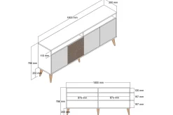 Desgrar Konsollbord 180x78,6 cm