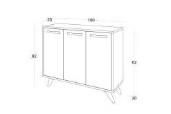Desgrar Oppbevaringsskap 100x82 cm