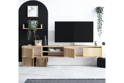 Tv-Møbelsett-Desgrar Tv-möbelset 180x25 cm Natur