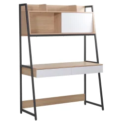 Kontorbord-Desk HOME4YOU eik / hvit / brun