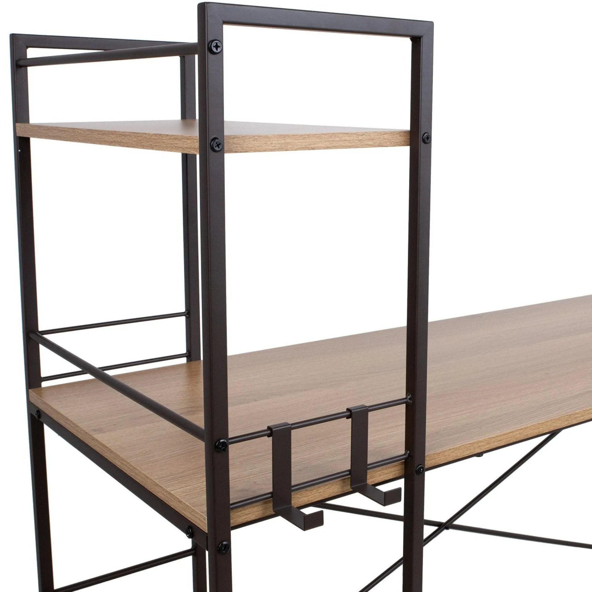 Kontorbord-Desk HOME4YOU eikebark / brun