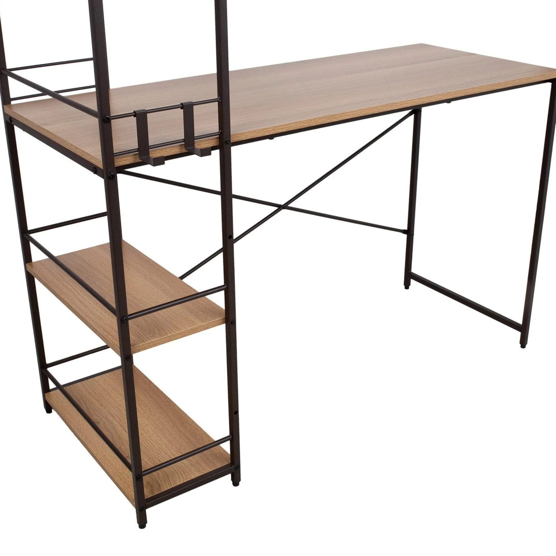 Kontorbord-Desk HOME4YOU eikebark / brun