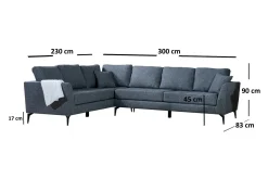 Destinye Hjørnesofa med Divan Venstre