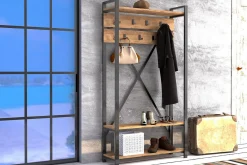 Møbelsett Til Gang & Entre|Møbelsett Til Gang & Entre-Devonne Entremøbel 90 cm Valnöt,Grey