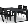 Comfort Garden Spisegrupper Hage-Devon utendørs spisegruppe 210x100 cm med 6 stablebare Tunis-stoler