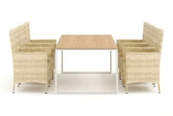 Comfort Garden Spisegrupper Hage-Devon utendørs spisegruppe 210x100 cm med 6 Thor-stoler med armlener