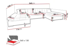 Dewitt Sofa Dobbeldivan 4-seter