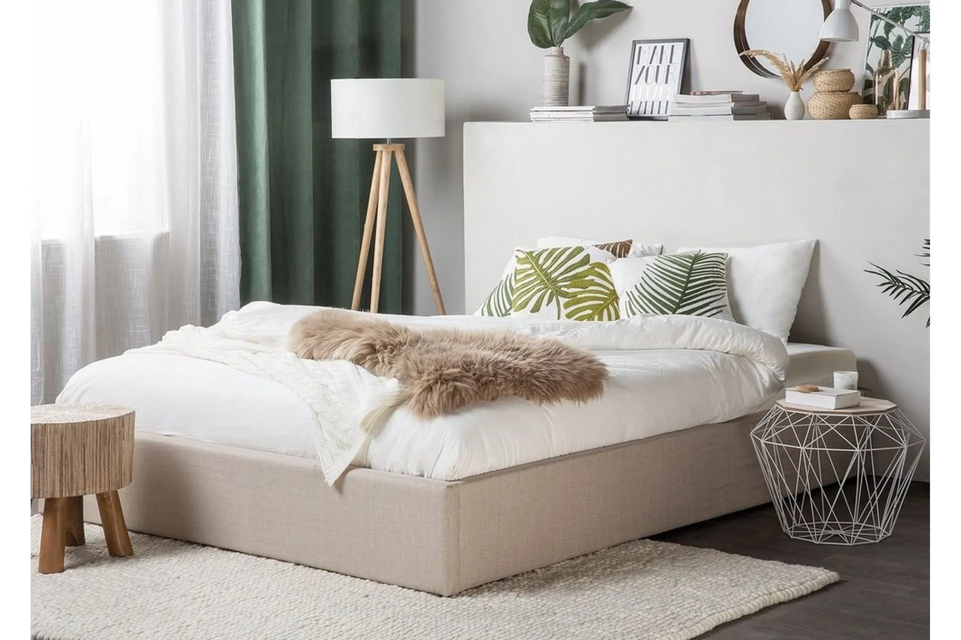 Bedly Sengeramme & Sengestamme-Dinan Dobbeltseng 180 | 200 cm Beige