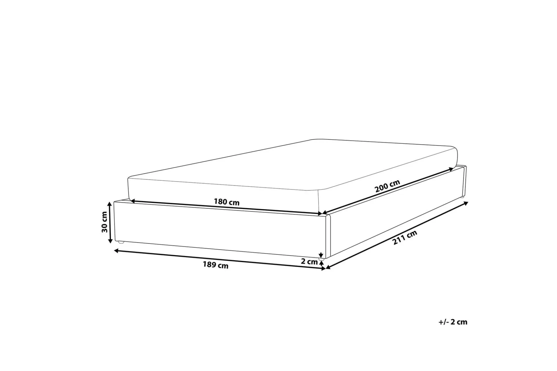 Bedly Sengeramme & Sengestamme-Dinan Dobbeltseng 180 | 200 cm Beige