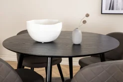 Venture Home Dipp Spisegruppe 115 cm Rund med 4 Velvet Stoler